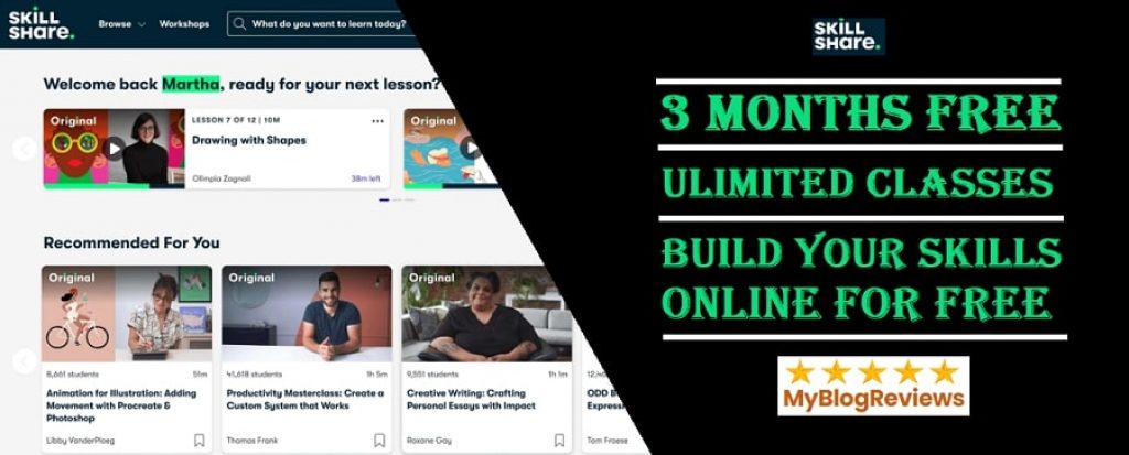skillshare 3 months free