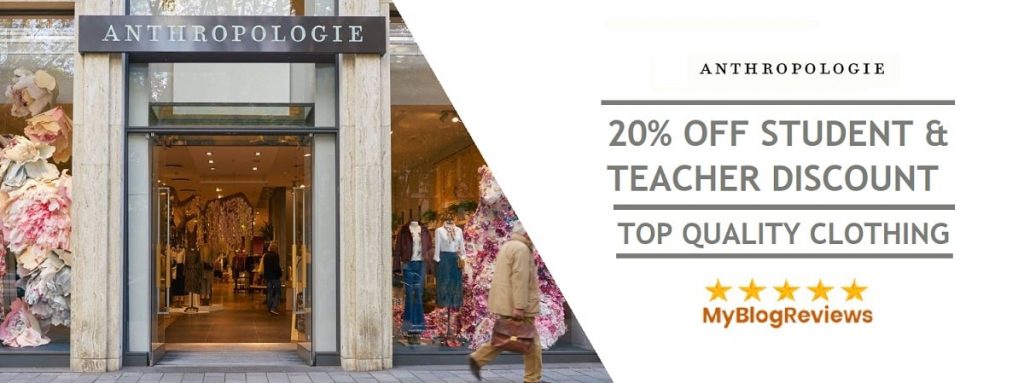anthropologie student and teacher discount